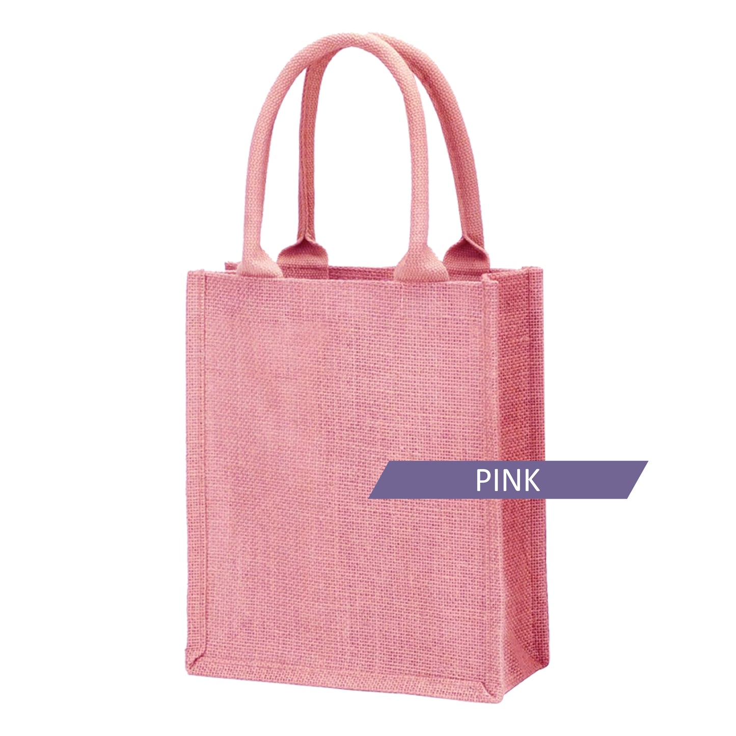 Eco-friendly jute bag in pink