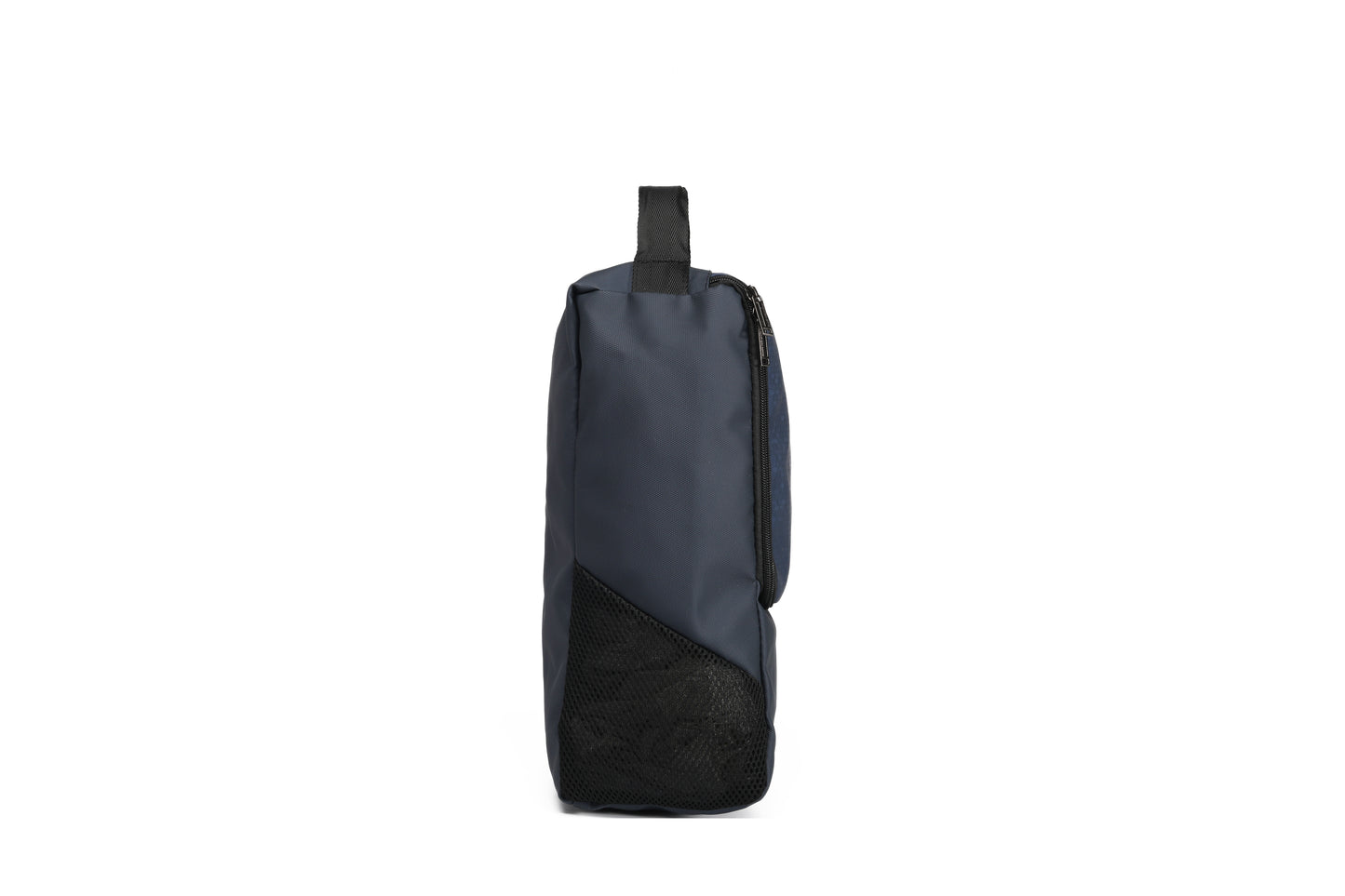 Black sling bag on a white background