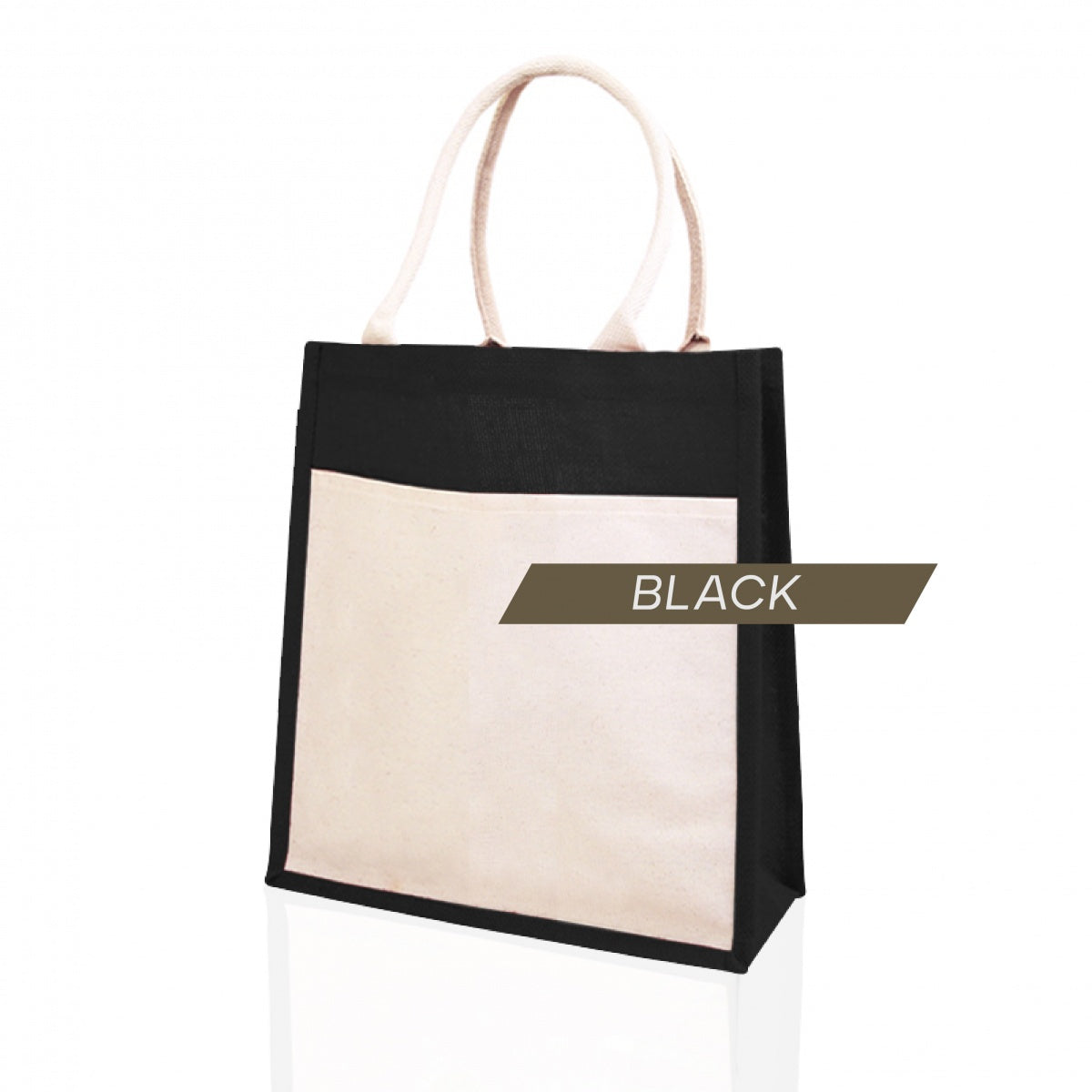 JB-05 small jute bag black color