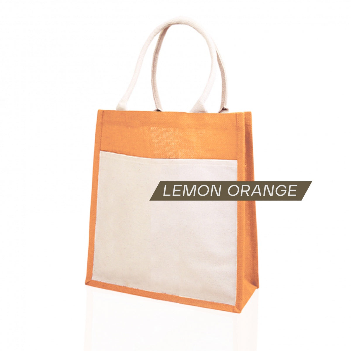 JB-05 small jute bag lemon orange color