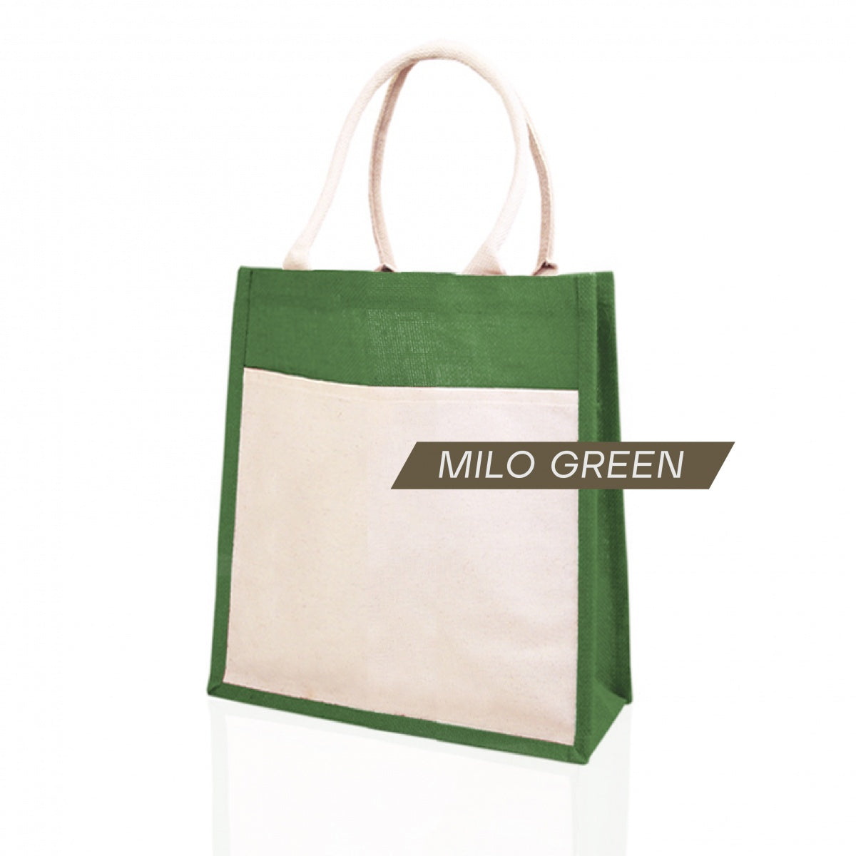 JB-05 small jute bag milo green color