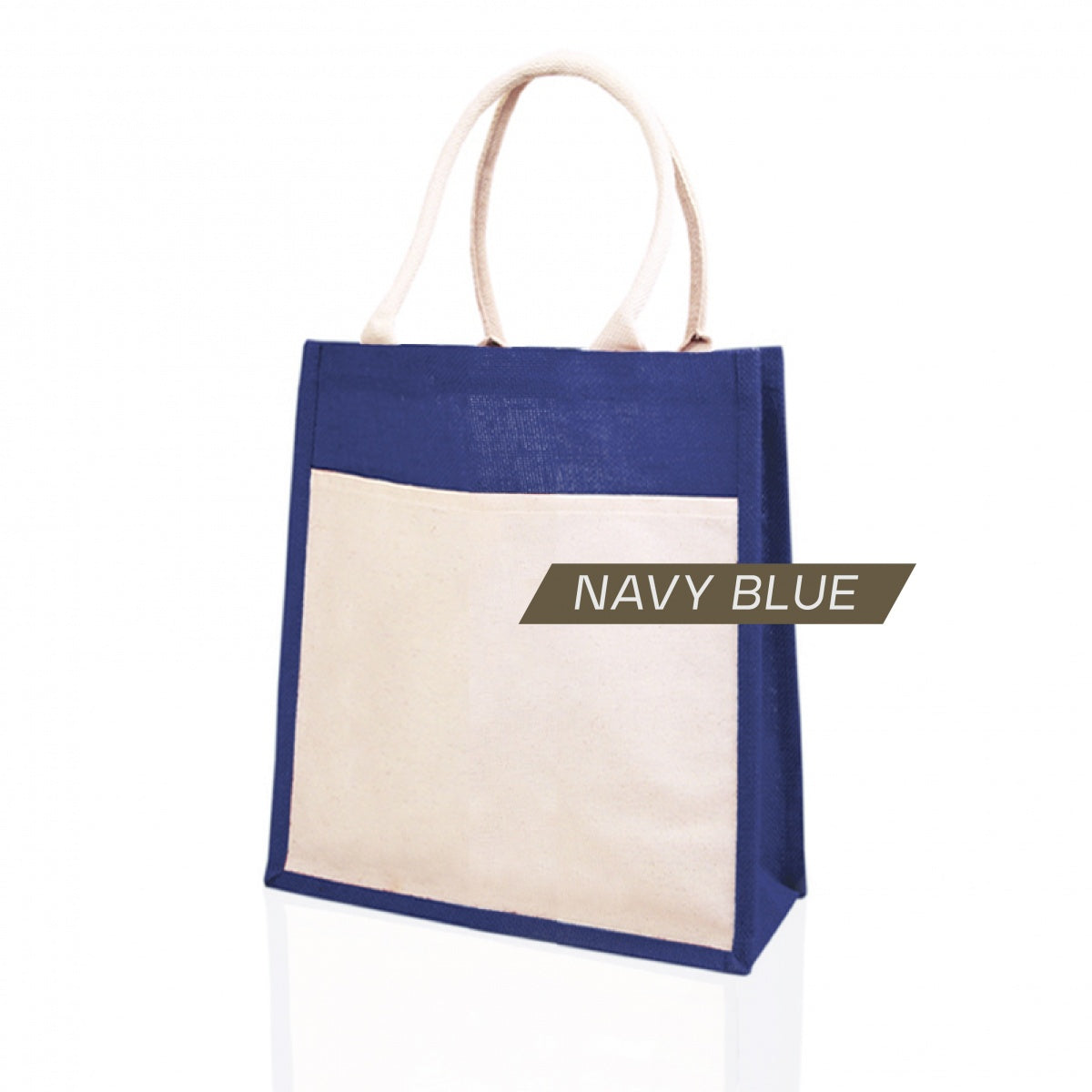 JB-05 small jute bag navy blue color