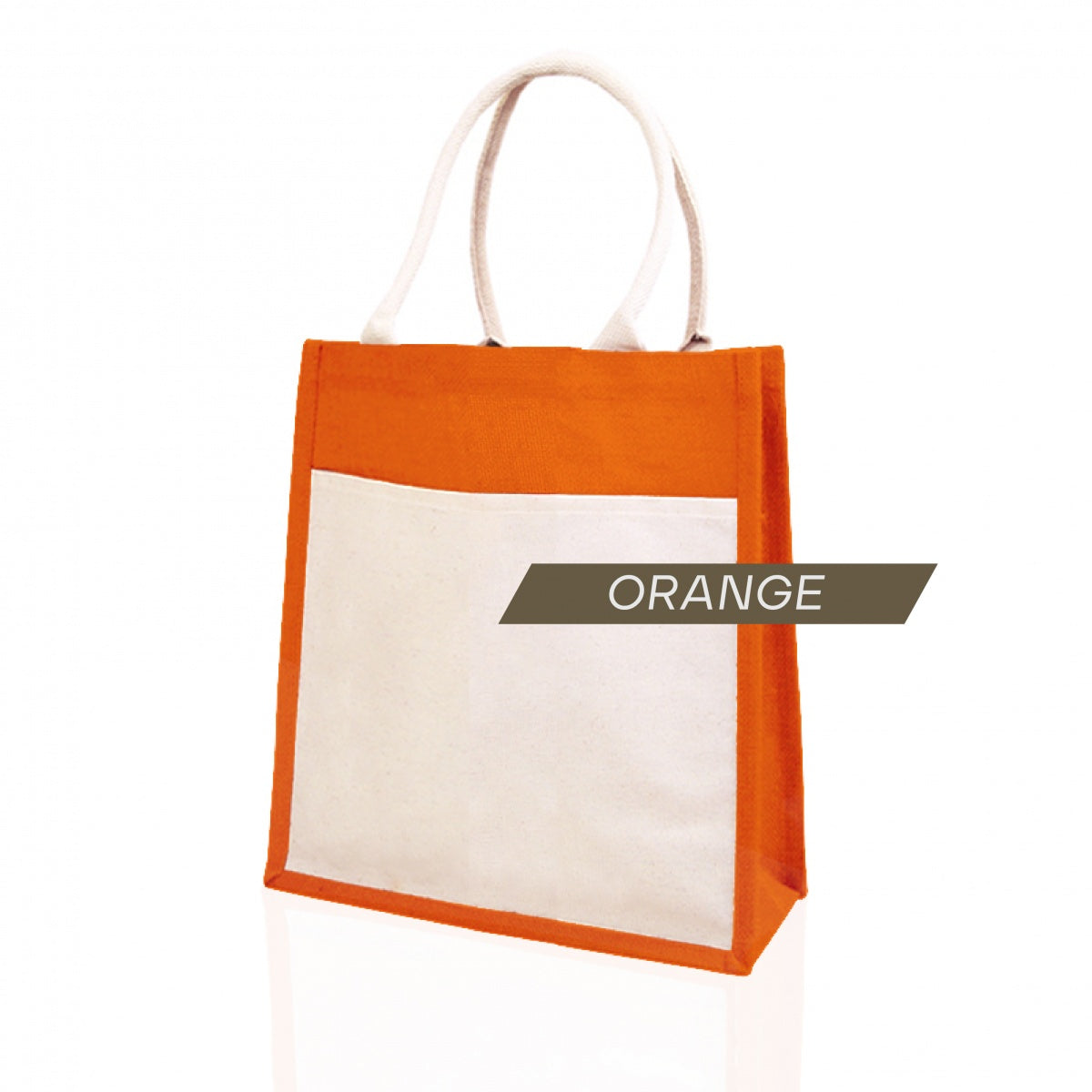 JB-05 small jute bag orange color