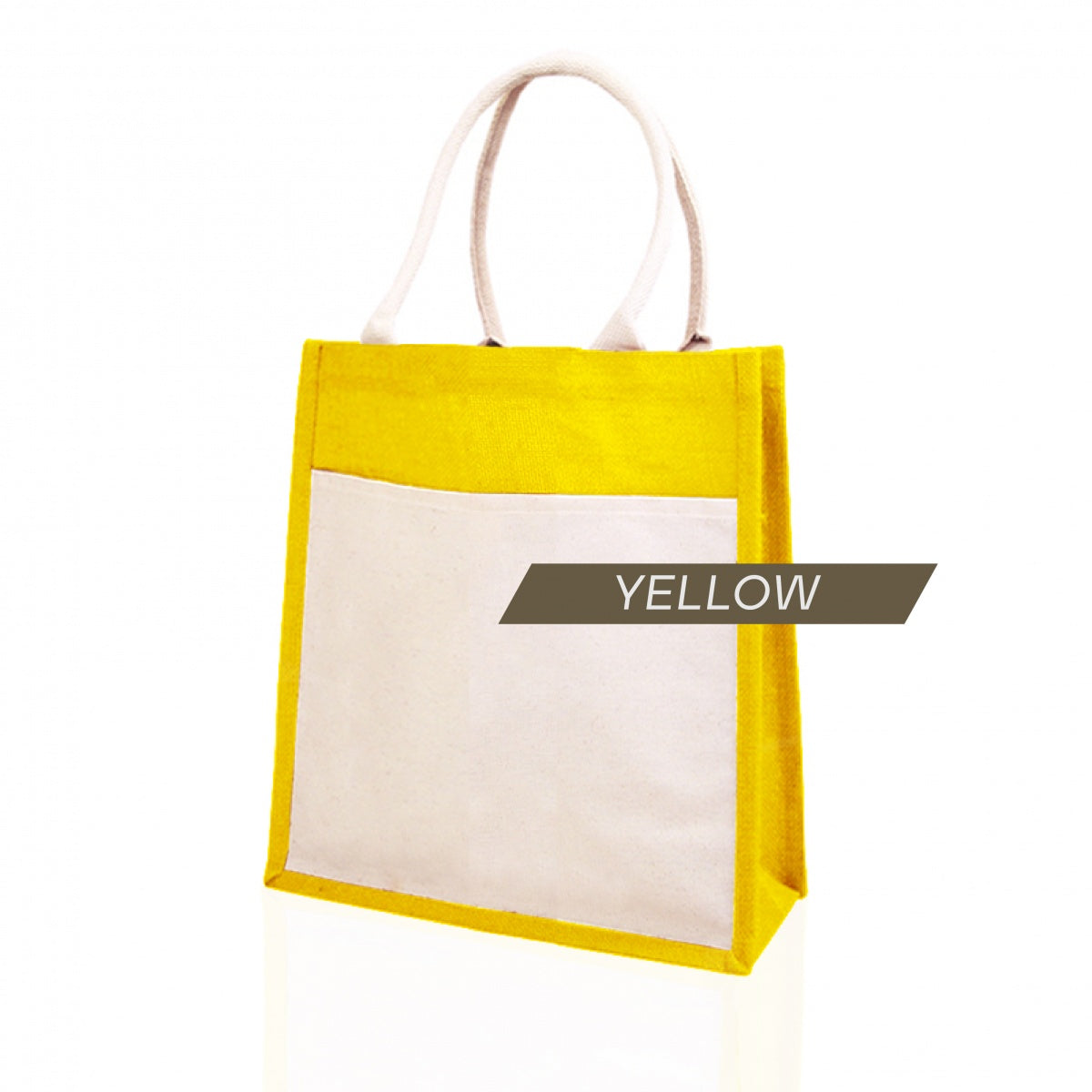 JB-05 small jute bag yellow color