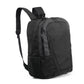 Black backpack on a white background