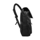 Black backpack on a white background