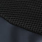 Close-up of black textured fabric with a grid pattern