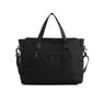 Black Document Bag with multiple straps on a white background