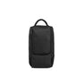 Black backpack on a white background