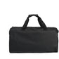 Black duffel bag on a white background