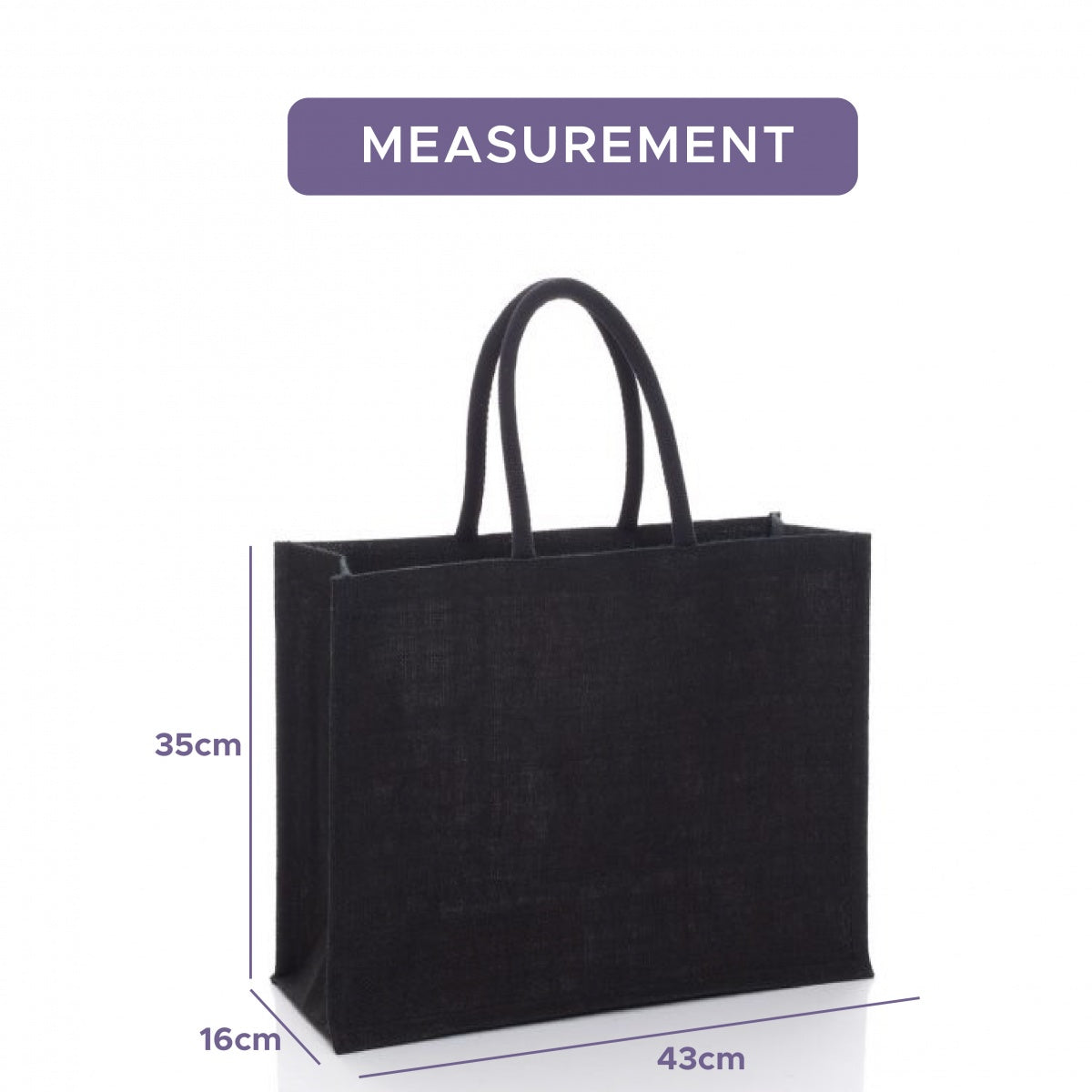 Jute discount bag black